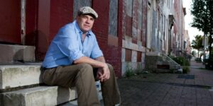 David Simon créateur de la série The Wire à Baltimore David Simon créateur de la série The Wire à Baltimore